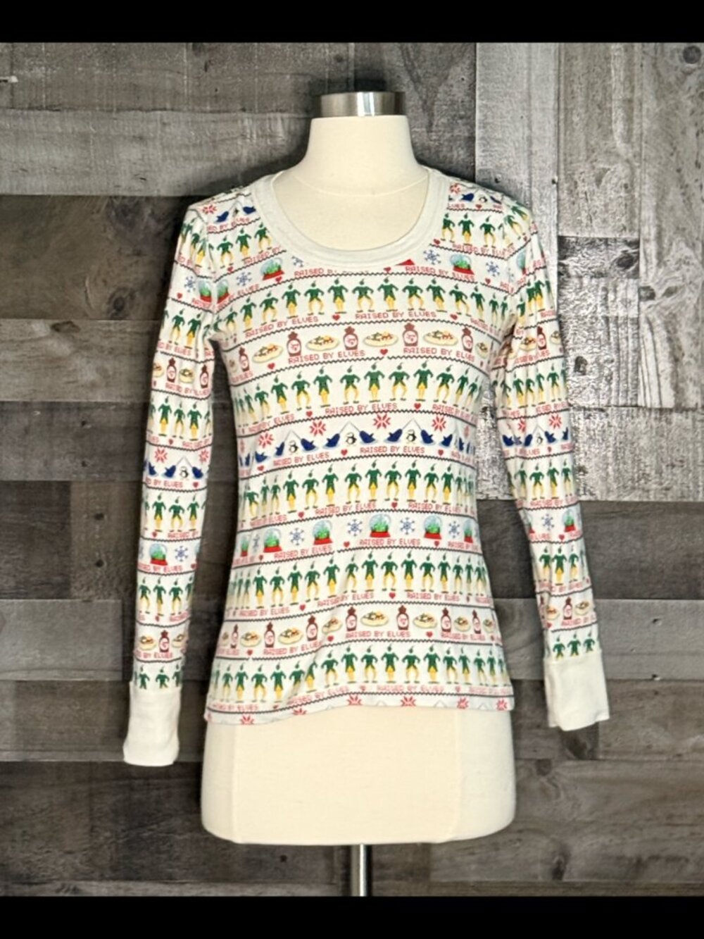 Hanna Andersson long sleeve shirt XSmall Elf movie Christmas holiday pajamas
